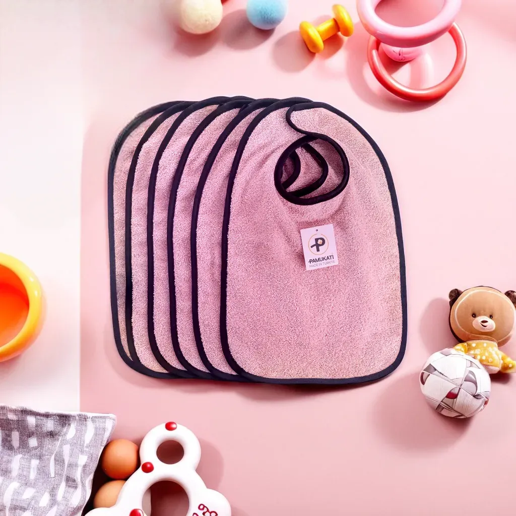 Baby Bibs [Set of 6] Pink