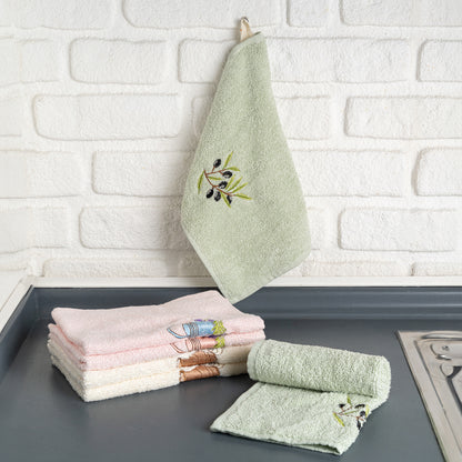 Kitchen Towels [Set of 6] Embroidered