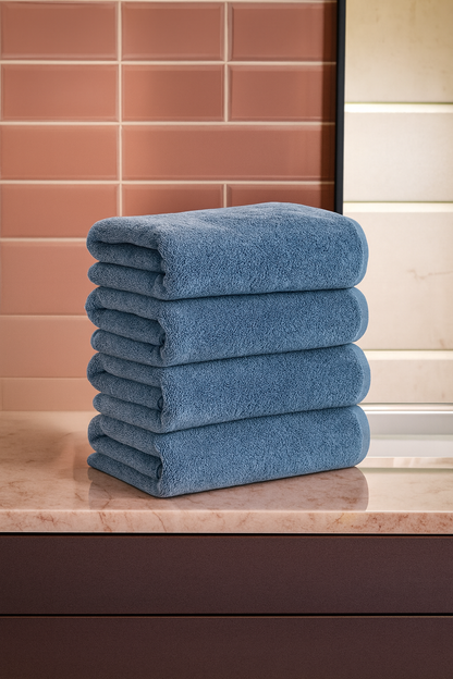 Hand Towel 19 x 35 Inches [Set of 4] Navy