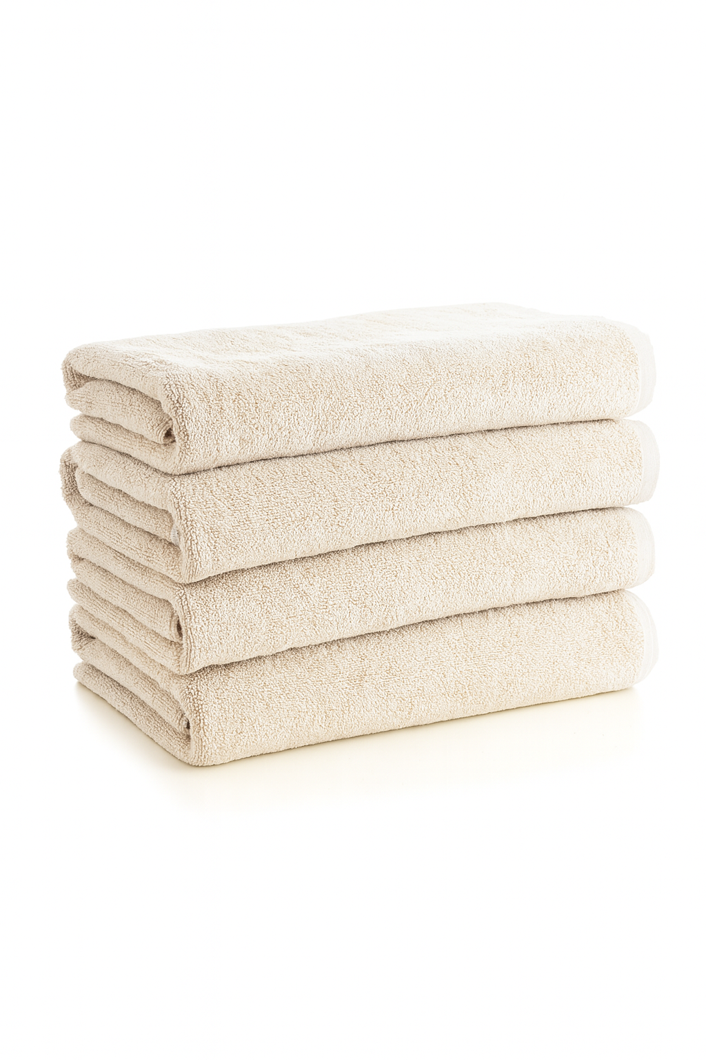 Bath Towel 27 x 55 Inches [Set of 4] Cream