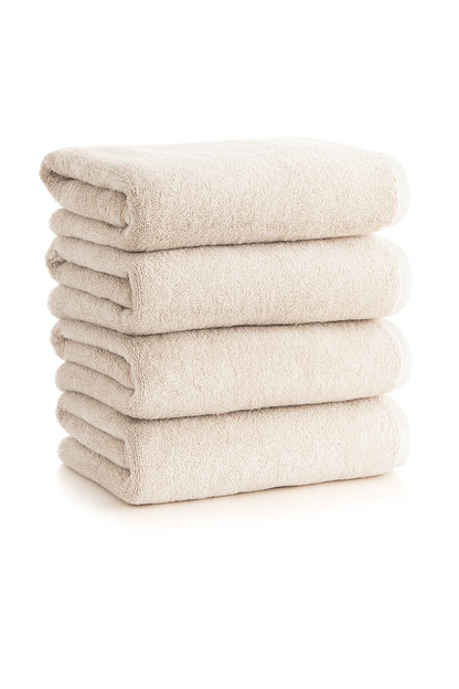 Hand Towel 19 x 35 Inches [Set of 4] Cream
