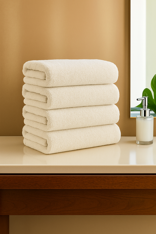 Hand Towel 19 x 35 Inches [Set of 4] Cream